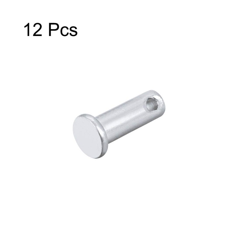 sourcing map Fork Bolts Single Hole Flat Head Round Bolts