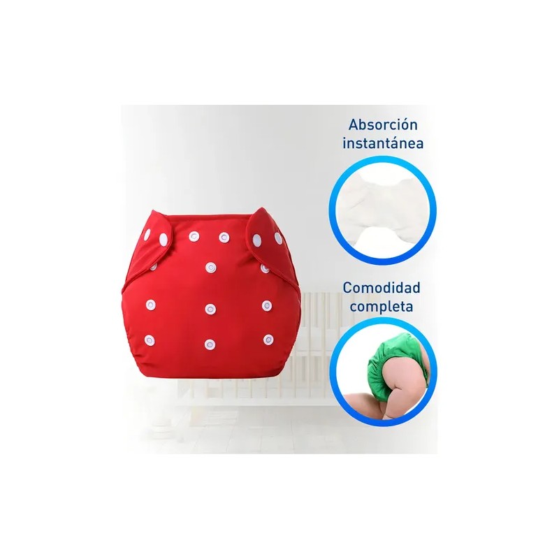 Pañales Ecológicos Reutilizables Pack 6 6 Insertos Bluelander Ajustables
