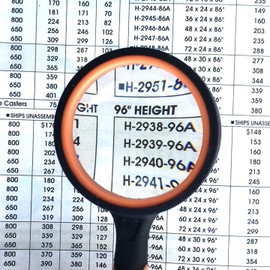 Electro-Optix Inc. 5X Powerful Magnifying Glass, Glass Lens, Soft Handheld Reading Magnifier