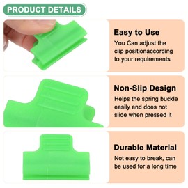 M METERXITY 20-Pack Greenhouse Clamps for 5/16 Inch PVC Pipe, Greenhouse Film Clamps Shading Net Rod Clip for Garden Net/Row Cover/Greenhouse Plastic [Grass Green]