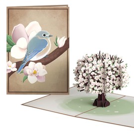 Lovepop Everyday Pop-Up Card for Her and Him - 3D Greeting Cards for Boys, Girls, Men, Women - Pink Magnolia Tree - 5" x 7" Card - Blank Notecard & Envelope Included
