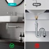 TSIBOMU Bathroom Basin Sink Waste P-Trap Drain Kit, Adjustable Bottle