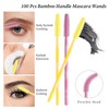 Disposable Silicone Eyelash Mascara Brushes Wands Applicator Eyebrow Brush Makeup