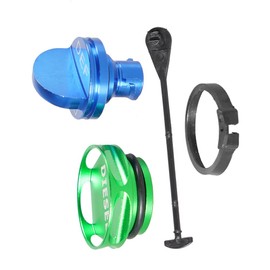 Unifizz Aluminum Diesel Fuel tank Cap for Dodge,（Hidden-Strong magnetism）Ram Diesel Fuel Cap and Anti-lost rope-for 2012-2018 Dodge Ram Truck 1500 2500 3500 Aluminum DEF Cap Combo