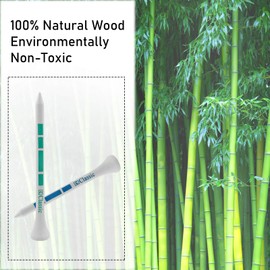 Yumzeco 160 Pcs Wooden Golf Tees Mixed Size Golf Tees Wood Golf Pegs Golf Driver Tees 2 3/4 Inch, 3 1/4 Inch (70mm +83mm) Golf Accessories Gifts Set Green Tees Blue Golf Tees