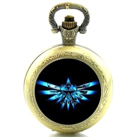 Cymru Apparel Gift Boxed Legend of Zelda Triforce Quartz Pocket/Necklace Watch