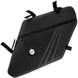 Pro Armor P144Y327WH Rear Traditional Half Door Bag Knee Pads with Storage White