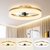 VOLISUN Low Profile Ceiling Fans with Lights and Remote,15.7in Modern