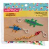 Easter Crafts Reptile Beaded Keychain Craft Kit - Makes 3