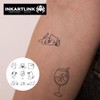 INKARTLINK Semi Permanent Tattoo, ins style, cute cat line tattoo,