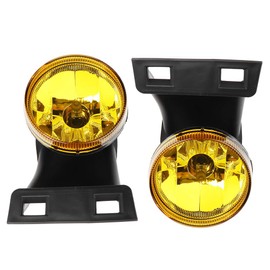 IRONTEK - Luces antiniebla de conducción de lente ámbar para Dodge Ram 1500 2500 3500 1994-2002 con focos, 1 par de luces antiniebla para parachoques