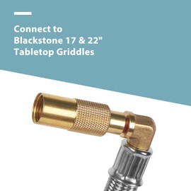 SHINESTAR Manguera adaptador de propano con regulador para parrilla Blackstone de 17/22 pulgadas, manguera trenzada duradera, 6 pies