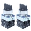 DMWD 2pcs 22mm Momentary Selector Switch Rotary Selector Switch 3