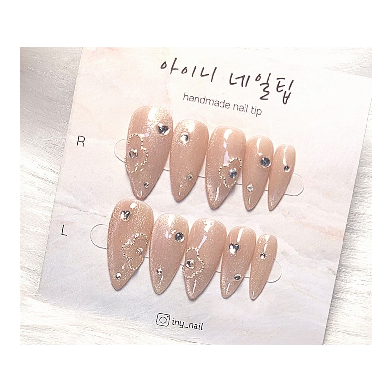[In-store special discount] Premium three-leaf clover magnetic gel handmade nails