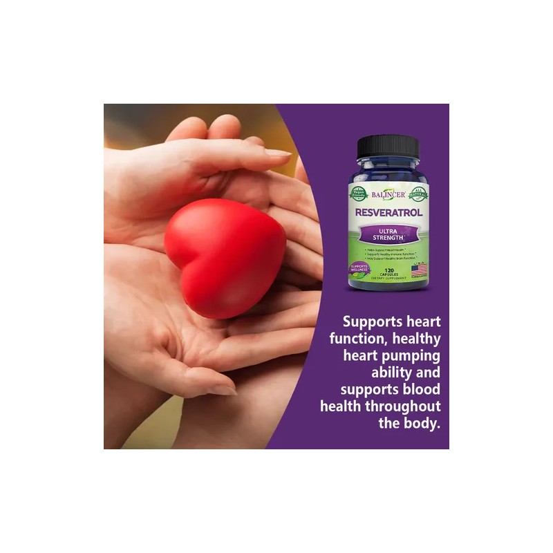 Resveratrol 1000 Mg Balincer 120 Cápsulas