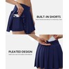 DLOODA Pleated Tennis Skirts for Women with Pockets Inner Shorts