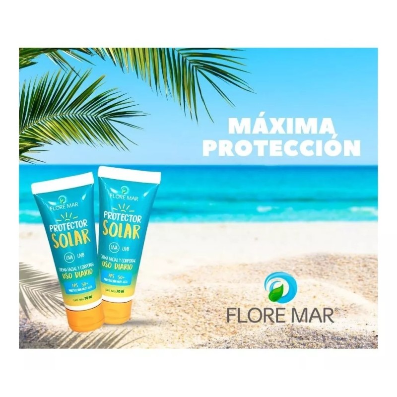 FLORE MAR Protector Solar Crema Facial Y Corporal Uso Diario