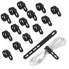 HFZRZFH 10Pcs Reusable Silicone Cable Ties with Adjustable Holes -