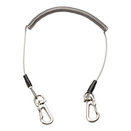 Herbertz Spiral cable, steel cable, plastic-coated, two snap hooks, 912700