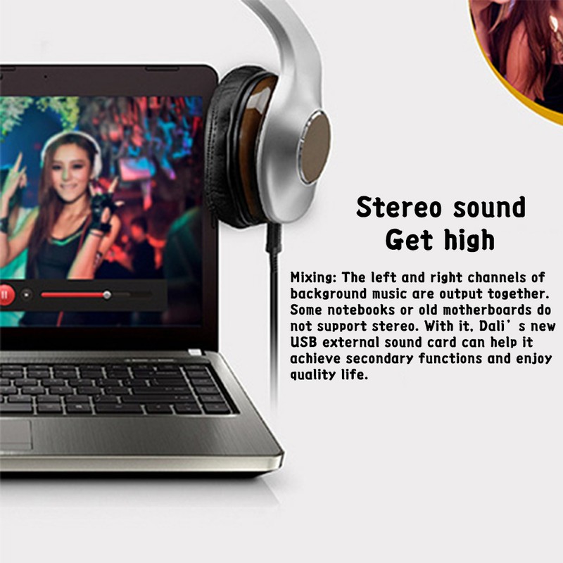 External Sound Card Optical Fiber USB 5.1 HD for Desktop