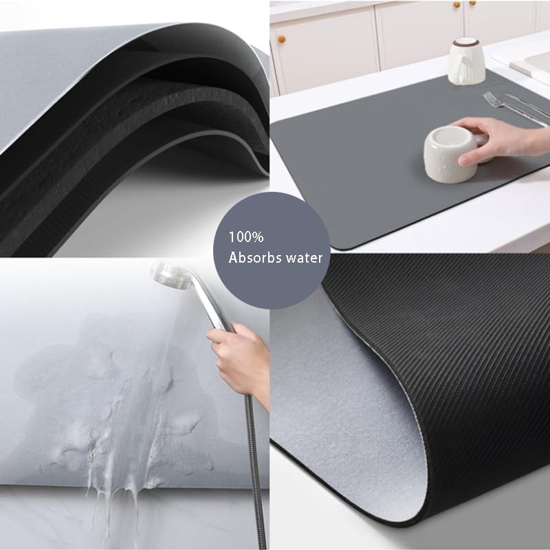 Drying Mat, Tableware Drying Mat, 60 x 50 cm, Quick-Drying