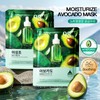 Sheet Mask Set, Natural Ingredients, Variety Pack with Lime, Pomegranate,