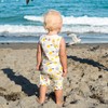 Babysoy Pattern Print Tank Romper Shortall (18-24 Months, Bananas)