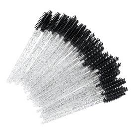 G2PLUS Disposable Eyelash Brushes, Black Mascara Brushes, Pack of 50 Eyelash Brushes for Eyelash Extension