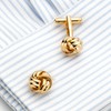 1 Pair Gold Cufflinks Men, Durable Metal Dress Shirt Studs,
