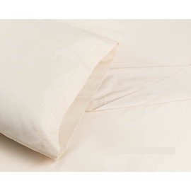 Linteum Textile Supply 100% Cotton Bed Sheet Set - 4 Piece Bedding Set, Flat Sheet, Fitted Sheet and 2 Pillow Cases - Wholesale Extremely Durable 250 Thread Count Made in USA (Queen, Sand Beige)