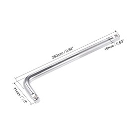 sourcing map 1/2" Drive Socket Breaker L Shape Extension Bar Wrench, CR-V