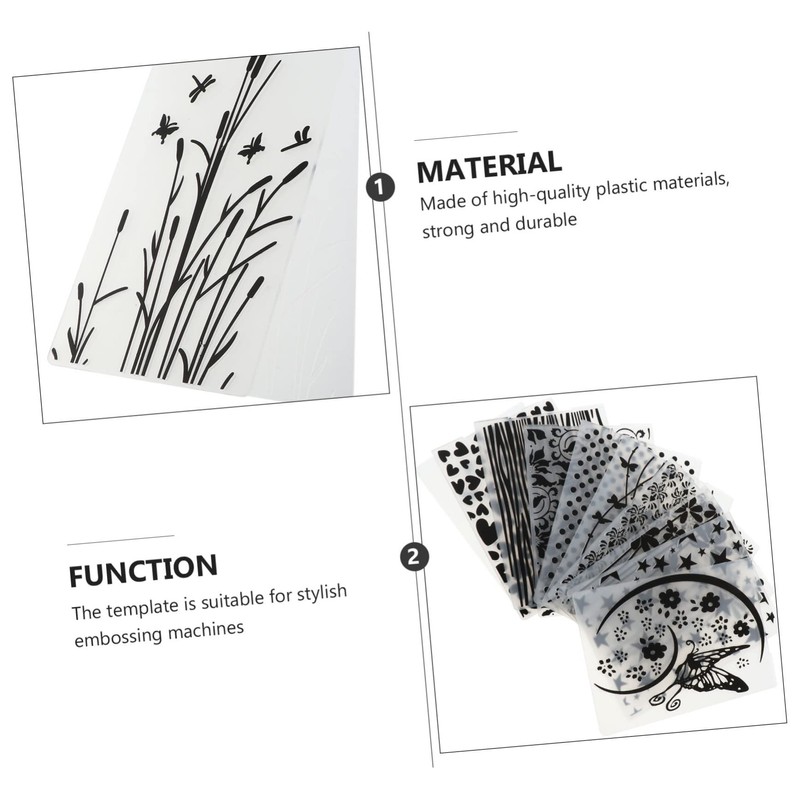 SHINEOFI 10pcs Embossing Template DIY Stencils for Card Making Scrapbooking