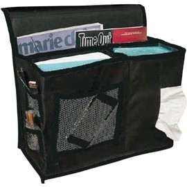 Dependable Industries inc. Essentials 7 Pocket Bedside Caddy Organizer Multi Pocket Storage Organizer for Remotes Phone Glasses Tissues Magazines Storage Pockets Organize Keep Your Bedroom Tidy