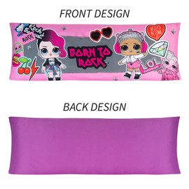 Franco Kids Bedding Super Soft Microfiber Zippered Body Pillow Cover, 54 in x 20 in, LOL Surprise