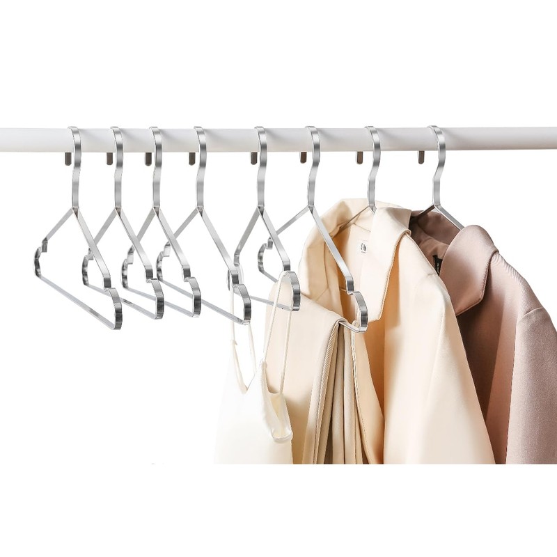 Jetdio 20 Pack Heavy Duty Extra Wide Stainless Steel Coats