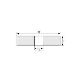 Tyrolit 608080 Saw Sharpening Disc 89A Form 1, Grain 60, 200 mm x 10 mm x 32 mm, White