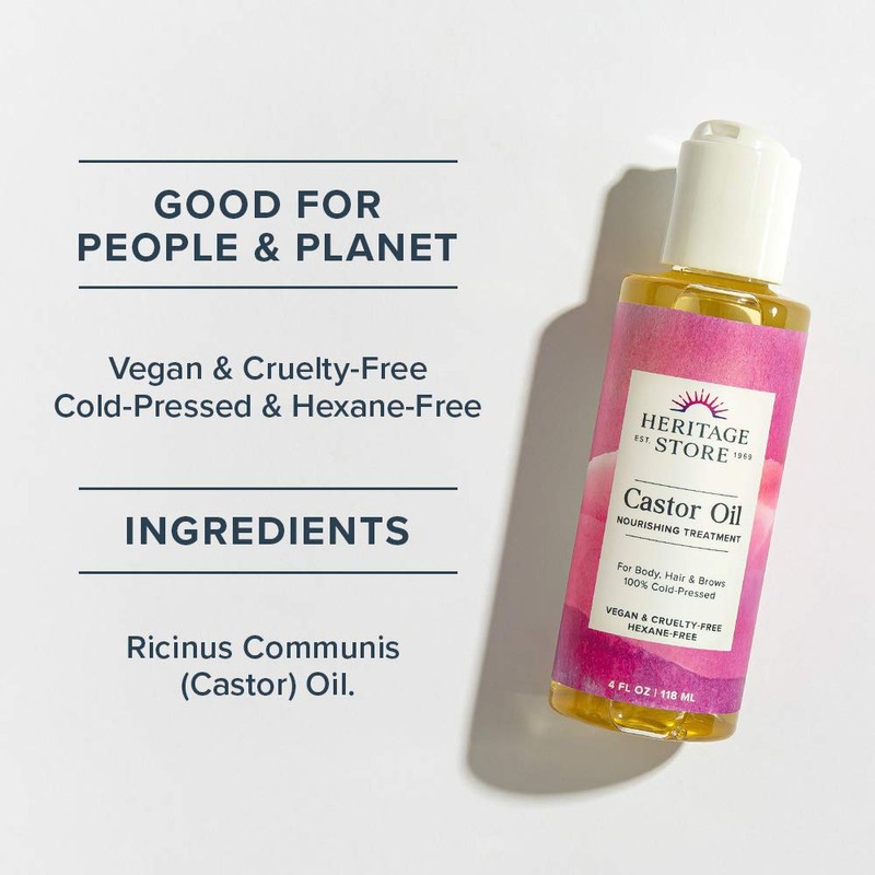 Heritage Products Castor Oil Hexane Free - 4 fl oz