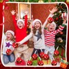Sliner 12 Pcs Christmas Santa Bulb Cups with Lid and