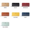 Balcos Crocodile-Embossed Long Wallet, Women's, ONESIZE, Round Zipper, Genuine Leather,