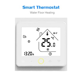 Wi-Fi Smart Thermostat Temperature Controller APP Control 5A Compatible with Alexa/Water Floor Heating for Home - White BBZY
