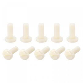 uxcell Nylon Machine Screws, M8x20mm Slotted Pan Head Fasteners Bolts for Electronics, Communications, Equipment, 40Pcs