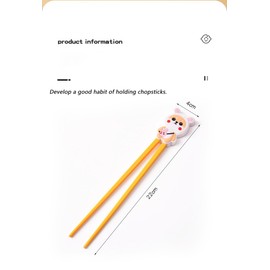 DWUENT Bunny Training Chopsticks for Kids - Non-Slip Reusable Utensils, Heat-Resistant for Sushi, Asian Food & Lunchboxes (White & Orange)