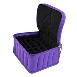 PACKOVE Essential Oil Organizer Bag Travel Storage Container for Essential Oils Nail Polish Purple Holder with Protective Design for Carrying and Easy