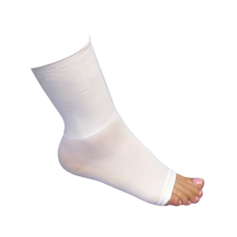 AT Surgical Athletic Pull-On Mid-Calf Ankle Compression Sleeve, White (Large)