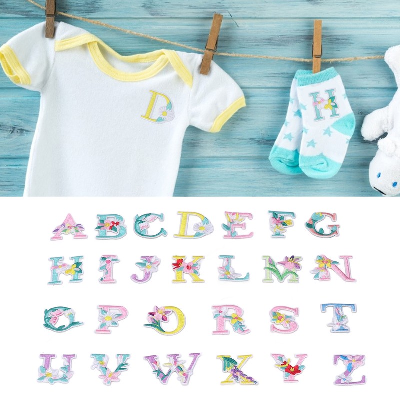 26 Letter Patches DIY Combinations Embroidered Patch Easy Ironing Soft