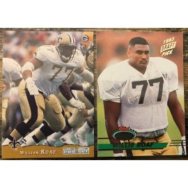 WILLIE ROAF 1993 RC LOT! Pro Set #293 Stadium Club #469 Saints HOF ROOKIE! MINT