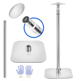 Boat Cover Support Poles, 316 Stainless Steel Pontoon Boat Cover Support System, Height Adjustable Support Poles，Extra Large Base (1 Pack)