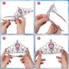 Vicloon 6PCS Princess Crown and Wands, Princess Dress Up Accessories
