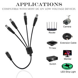 J-ZMQER 9 Volt Daisy Chain Adaptor Cable Compatible with SA2 SA-2 SA1 SA-1 Power Supply 1 to 4 Pedal Daisy Chain Cord Adapter