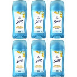 Secret Invisible Solid Antiperspirant Deodorant, Spring Breeze 2.6 oz Pack Of 6